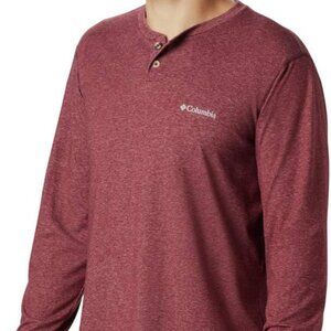 🆕Columbia Men's Thistletown Park Henley, Large-Red Jasper Heather, Brand NEW